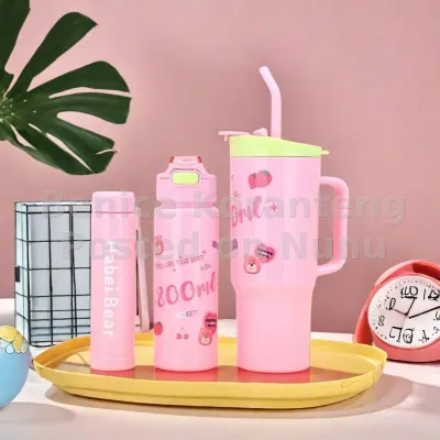 Fashionable 3-in-1 Tumbler With Straw