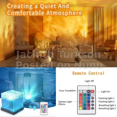 USB Romantic 16-Colors Water Wave LED Atmosphere Lamp Light