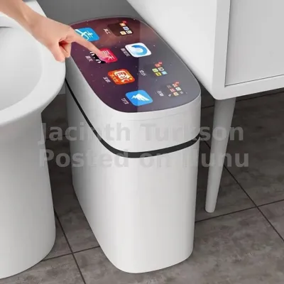 Smart Sensor Trash Can Electric Automatic Trash Can 16L -White