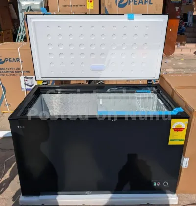 TCL F494CFBL CHEST FREEZER WITH SLIDING GLASS  *380LTRS*