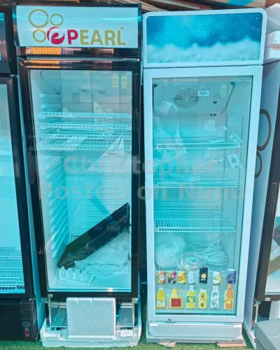 Observing these display refrigerators, the "Pearl" branded unit