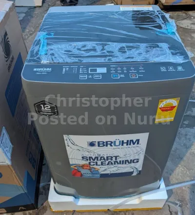 BRUHM 8KG Top Load Fully Automatic washing machine.