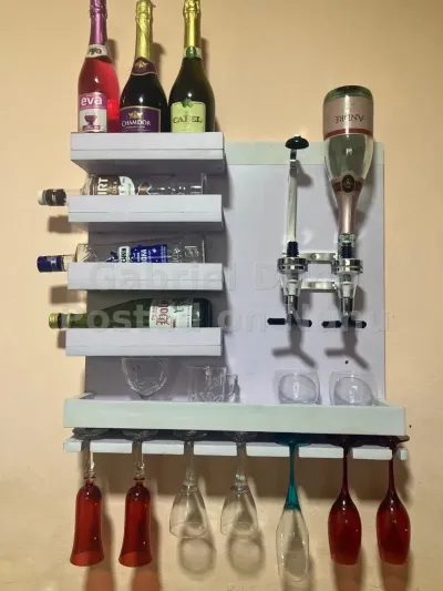 wine bar with liquor dispenser