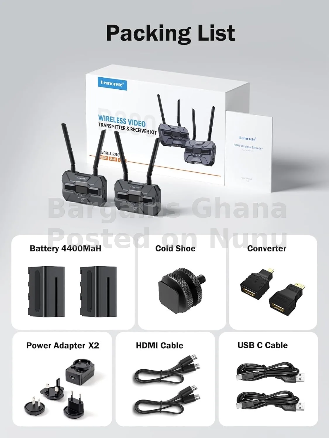Lemorele R200 Wireless Video Transmitter And Receiver Kit