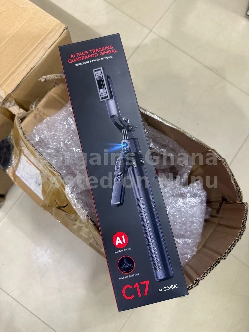 C17 AI Gimbal with Face tracker and tripod stand
