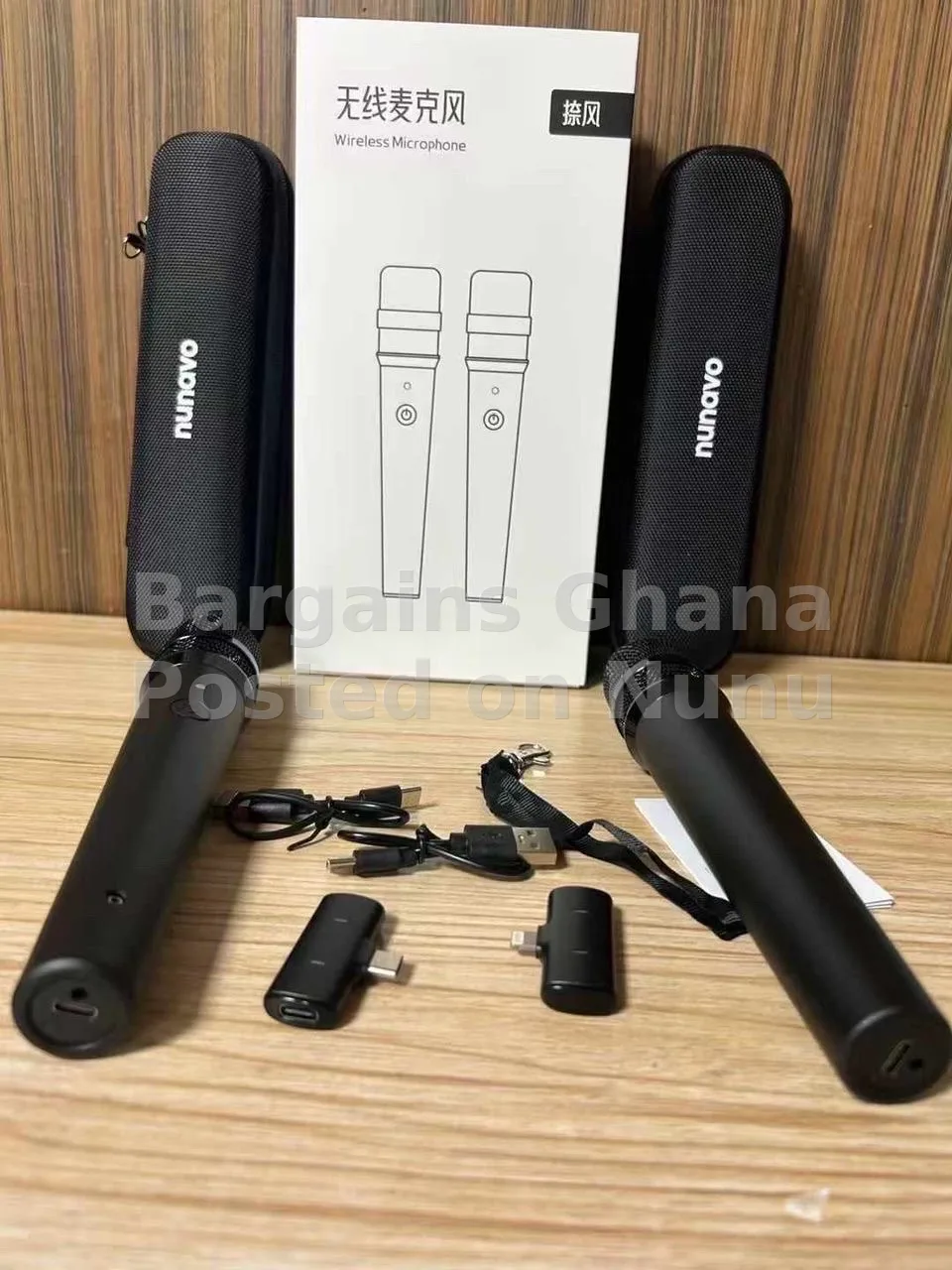 Nunavo 2 in 1 wireless microphone for phone