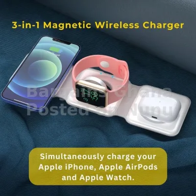 3 in 1 wireless magnetic charger