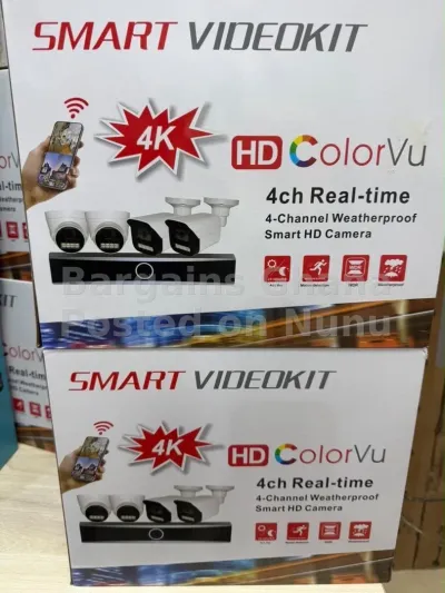 Smart Video Kit 4 channels CCTV camera with 500GB storage (Full kit)