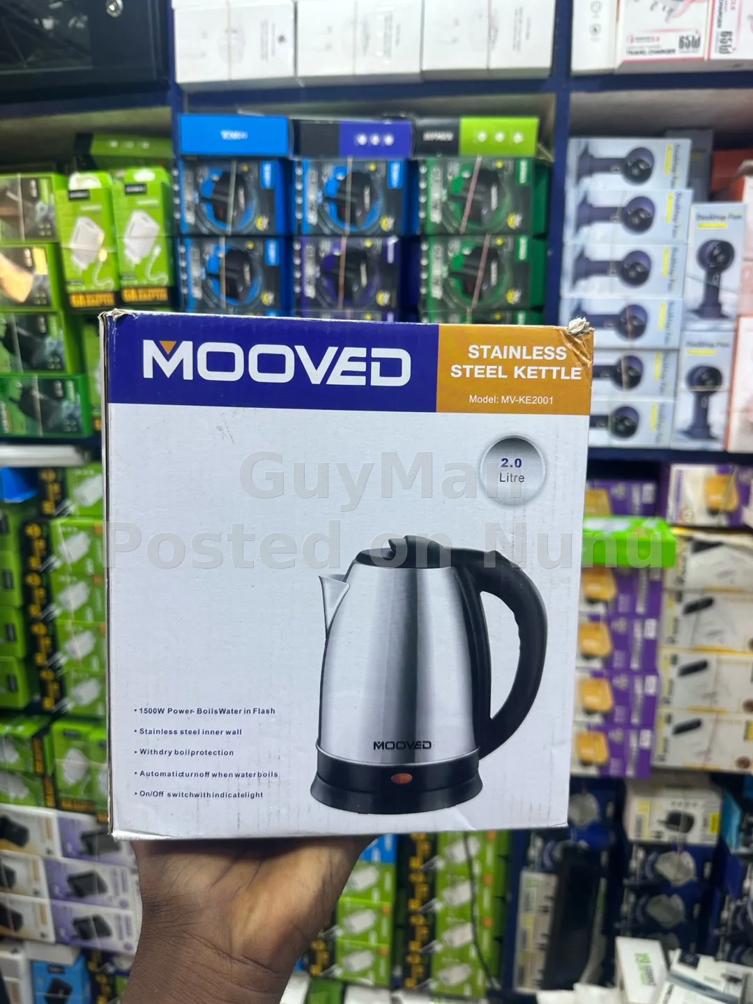 Mooved stainless steel kettle 2.0L