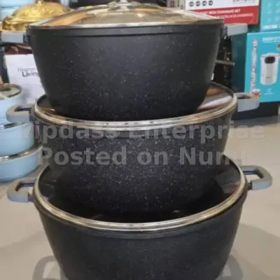 nonstick cooking sets large 3 in 1