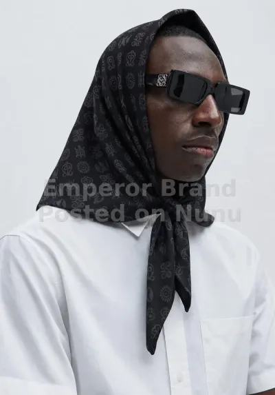 Emperor Obsidian Scarf / Adinkra Scarf