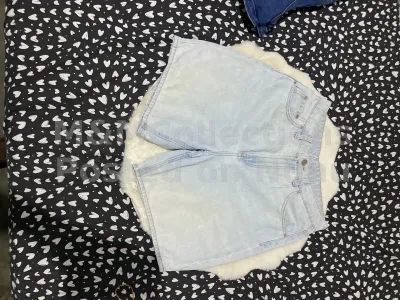 faded denim jeans shorts