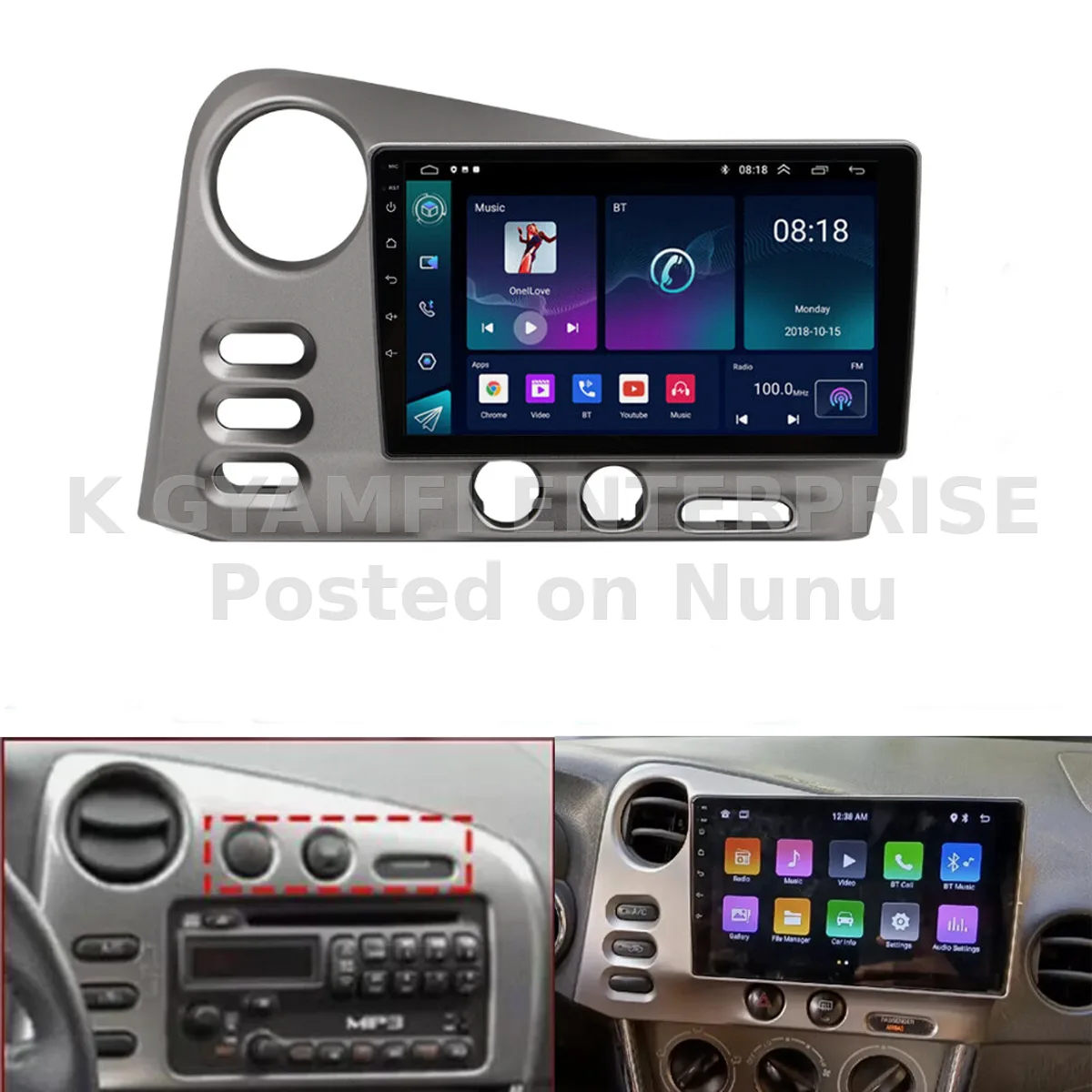 Quality Android Car Tape for Toyota Vibe/Matrix 2002 to 2007