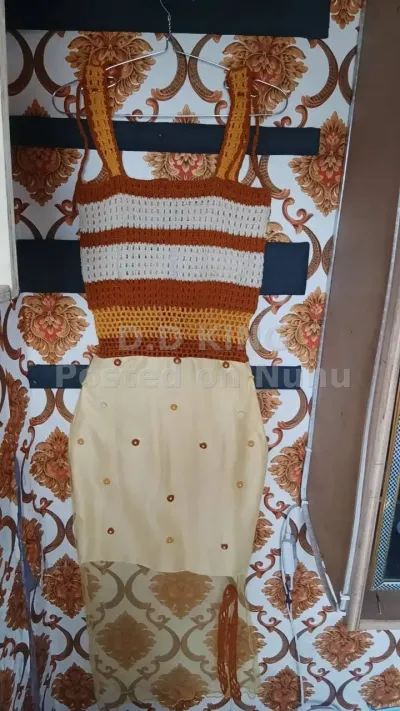 crochet fabric dress