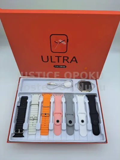 7-in-1 Ultra 2.01 Big Infinite Display Smart Watch with 7 Straps