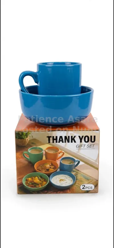 Ceramic mug and sauce bowl