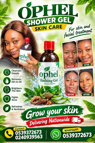 OPHEL SHOWER GEL skin care  for treatment of  dark spots, rashes, etc