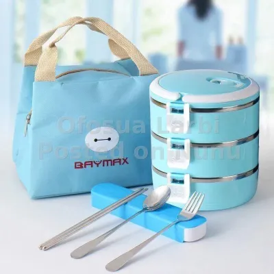 Insulated Lunch box + Bag + Cutlery