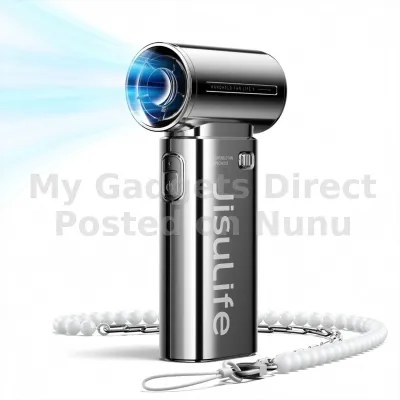 JISULIFE Life9 5000mAh Handheld Fan – Chrome Special EditionStay cool