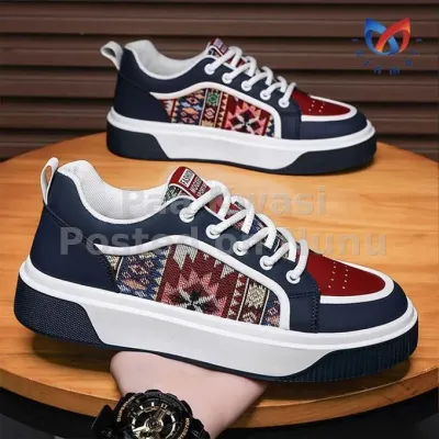 Fashion Men's Sneakers Men's Basketball Shoes Fashion Pop Shoes Blue/R