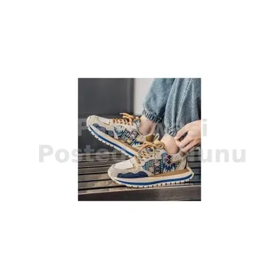 ALagzi 2026 New Printed Embroidered Trendy Sports Shoes - Blue