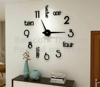 3D Acrylic Wall Clock, DIY Art Clock for Living Room and Bedroom