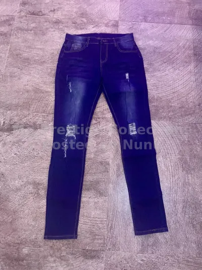 Women's Dark Blue Ripped Skinny Jeans
