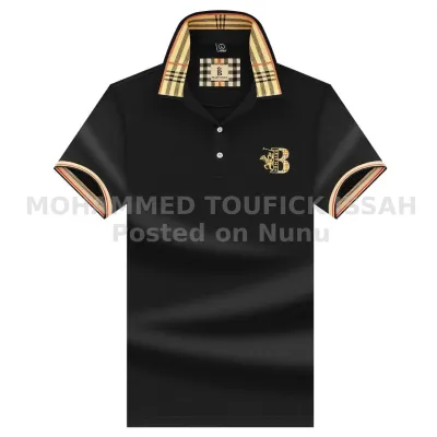 Men's Loose Embroidered Short sleeved Polo T-shirt