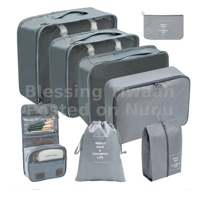 8pcs travel packing cubes