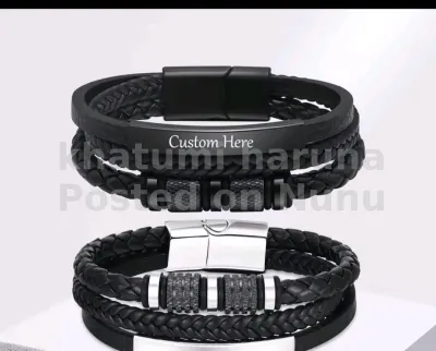 customized men bracelets-gold and silver