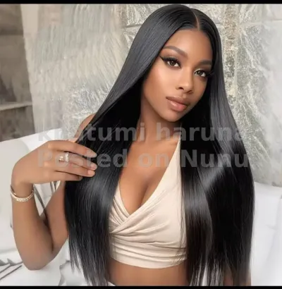 26"Premium Peruvian Virgin Human Hair Straight Lace Front Unit Natural