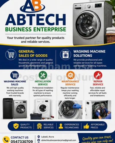 washing machine installation and repairs.