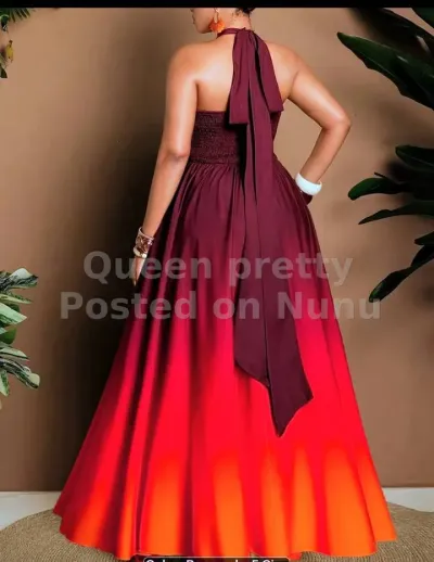 Plus Size Elegant Halter Summer Dress