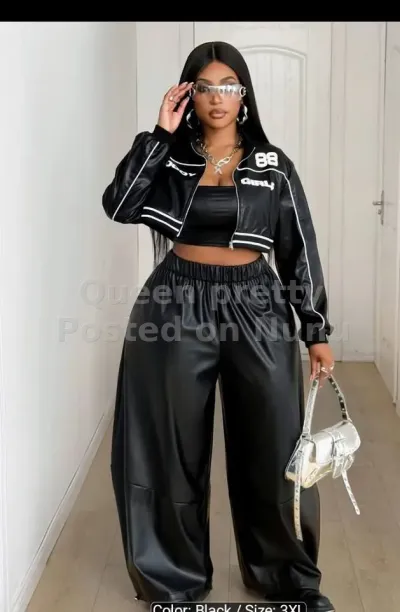 Trendy Women’s Two-Piece Set – Black